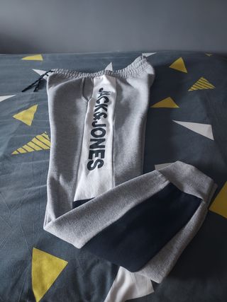 Pantalones chándal Jack&Jones gris-negro
