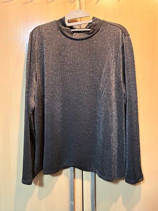 Camiseta JDY negra con destellos Nueva talla XXL