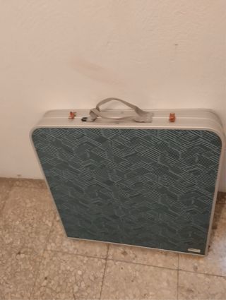 Mesa plegable camping - Azul y Plata