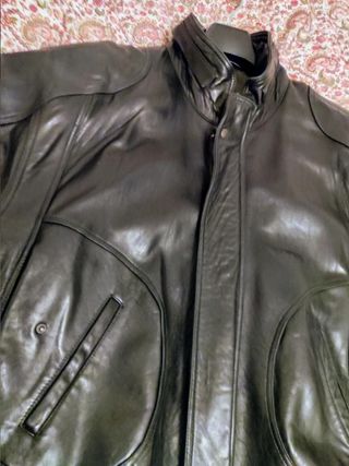 Chaqueta cazadora piel cuero como NUEVA 
