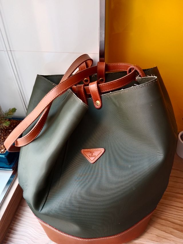 Bolso TANO verde y marrón