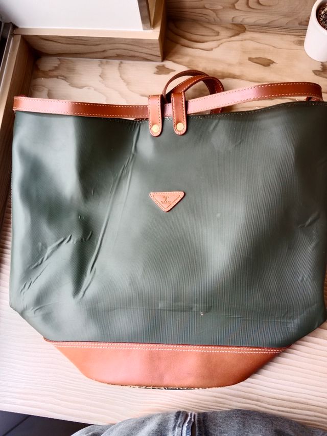 Bolso TANO verde y marrón