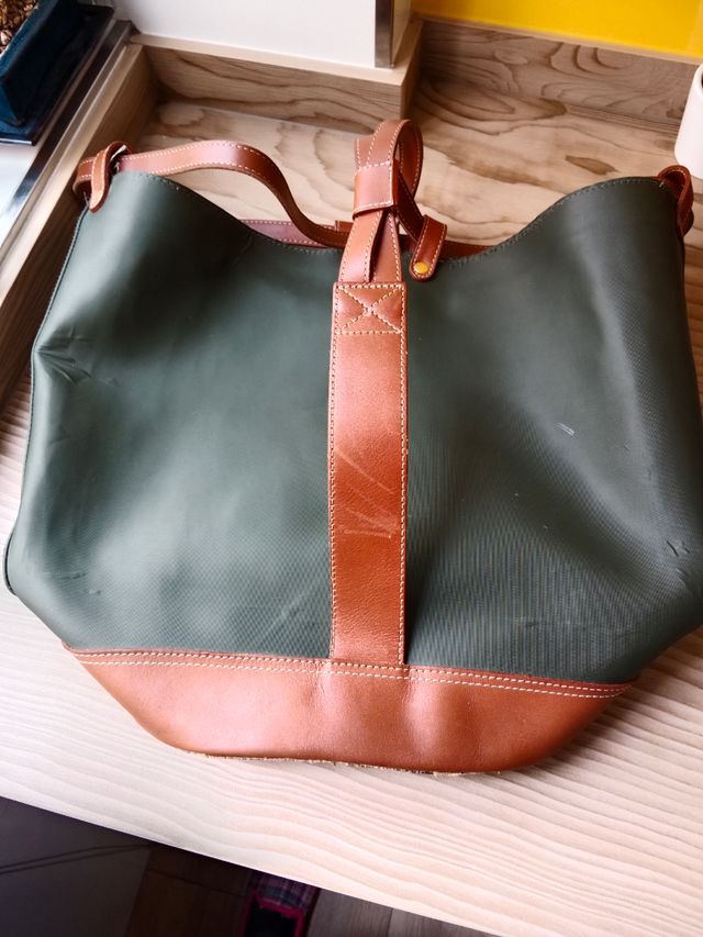 Bolso TANO verde y marrón