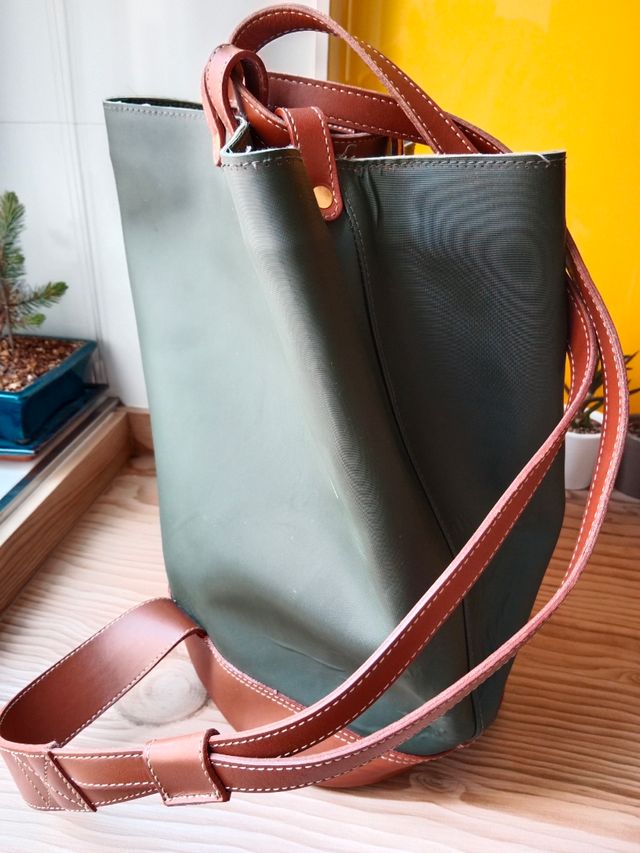 Bolso TANO verde y marrón