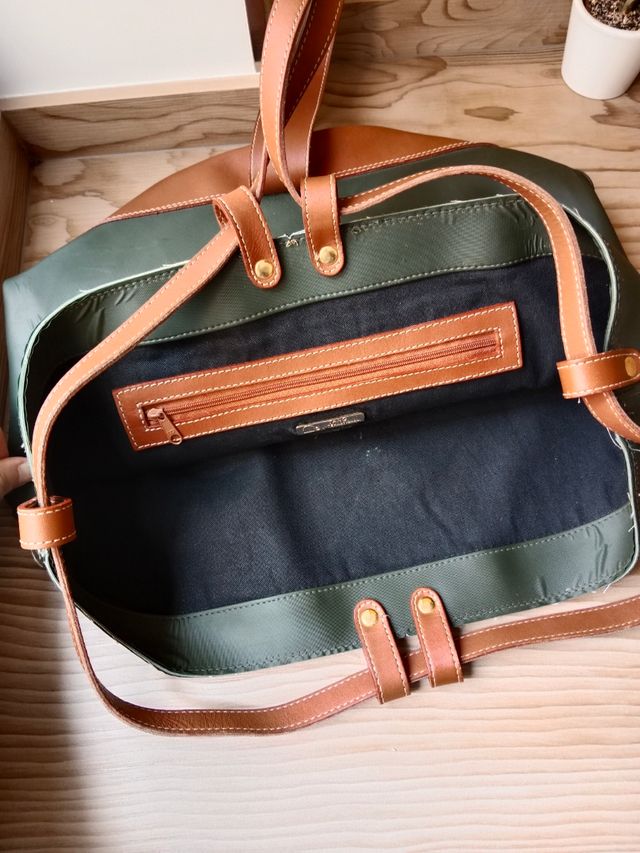 Bolso TANO verde y marrón