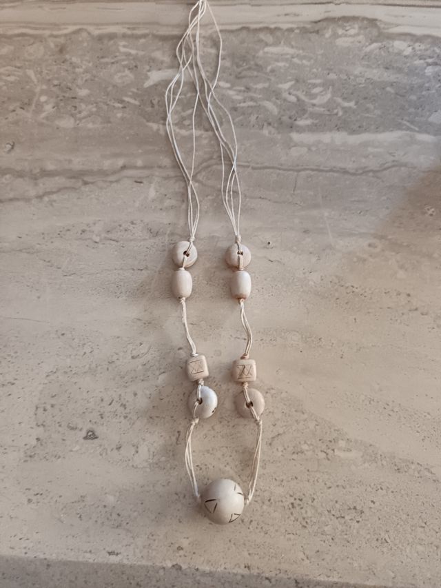 Colgante madera beige