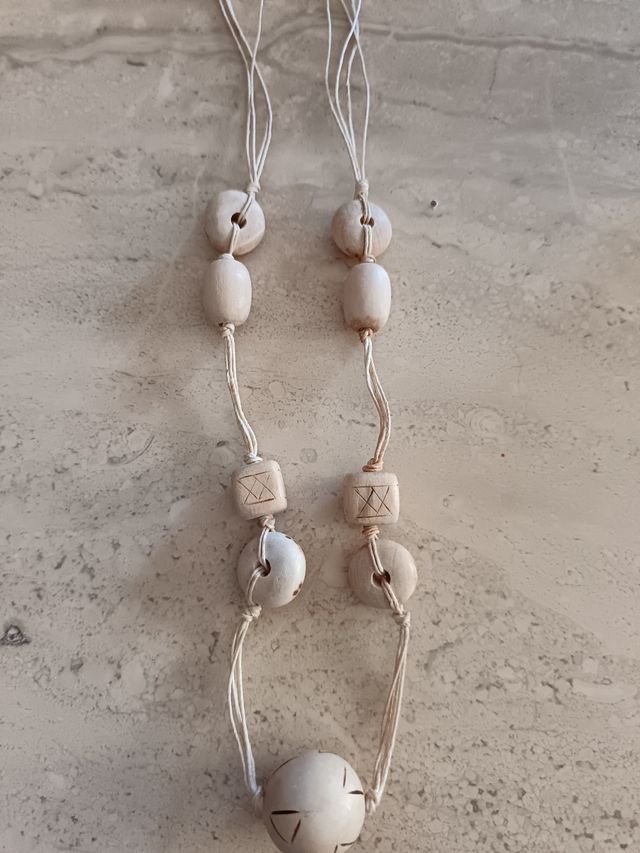 Colgante madera beige