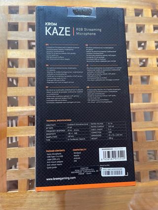 Micrófono Krom Kaze RGB - Streaming