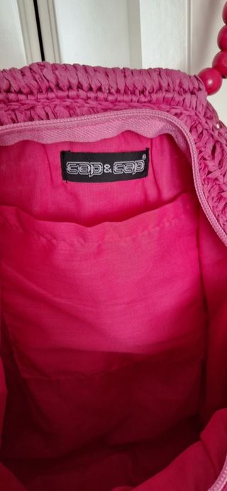 Bolso Cap&Cap fucsia tejido a mano.
