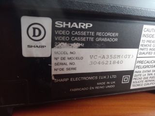 VHS Sharp VC-A35 - Reproductor VHS