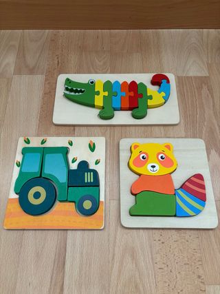 3 Puzzles Madera Infantil