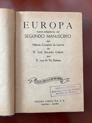 Libro Europa - 2º manuscrito Dalmau