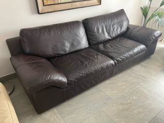 Sofa Natuzzi 3 plazas cuero alta calidad