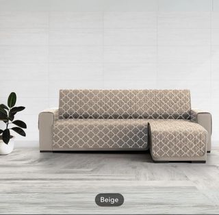 Funda chaise longue acolchada beig OFERTA!!