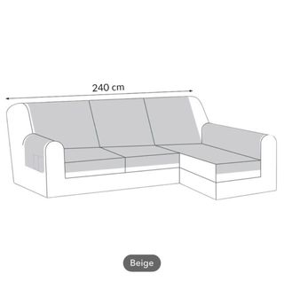 Funda chaise longue acolchada beig OFERTA!!