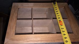 Caja infusiones madera estampado tapa madera