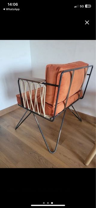 Poltrona in velluto in stile retrò