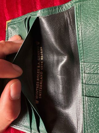 Cartera Rolex Piel Verde