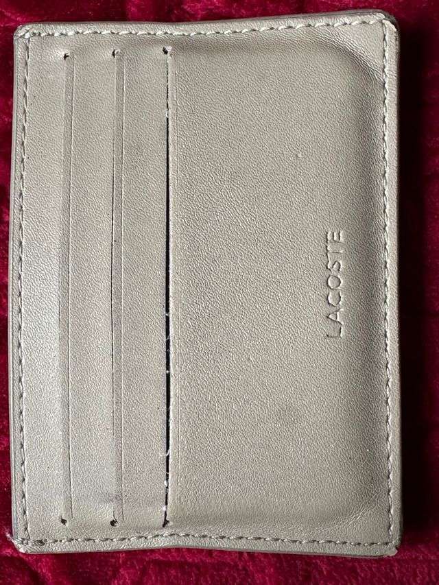 Cartera Lacoste Beige Originla