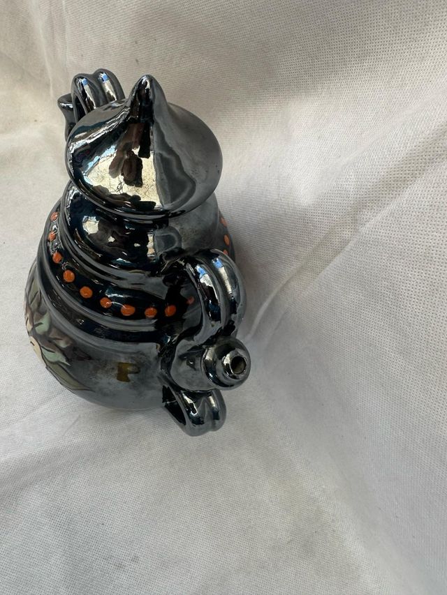 Vaso decorativo terracotta smaltato nero