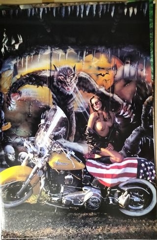 Poster Harley Davidson - Donna & Lupo Mannaro