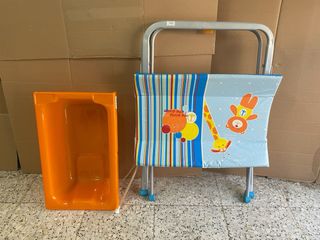 Bañera bebé plegable, cambiador