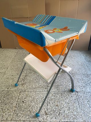 Bañera bebé plegable, cambiador