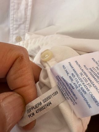 RALPH LAUREN camisa blanca talla M grande 