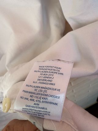 RALPH LAUREN camisa blanca talla M grande 