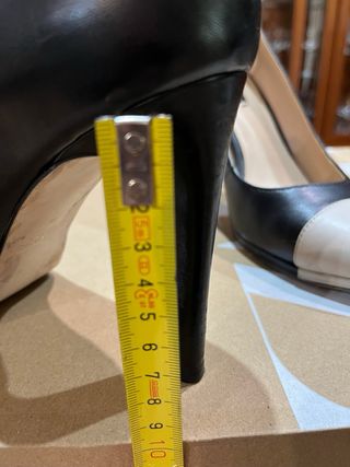 Zapatos Zara Basic tacón bicolor