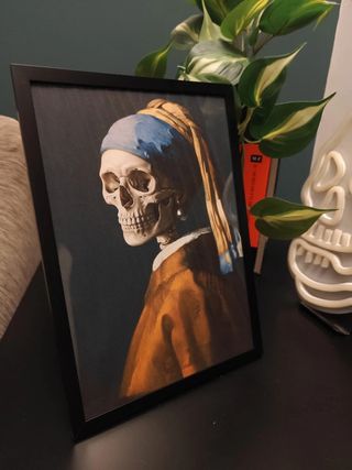 Quadro La ragazza con l'orecchino di perla skull