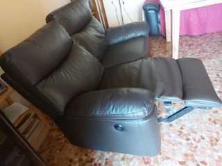 Set divano 2 posti + 2 posti in pelle