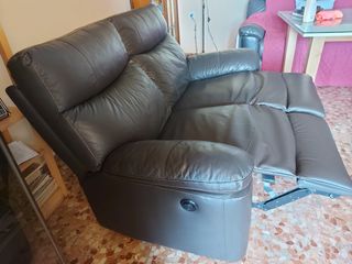 Set divano 2 posti + 2 posti in pelle