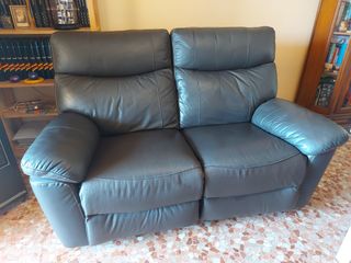 Set divano 2 posti + 2 posti in pelle