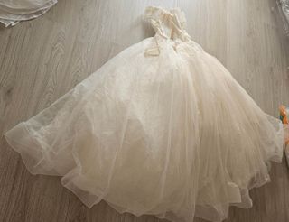 Vestido de novia de princesa brillante