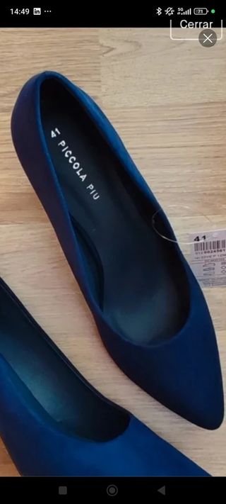 Zapatos salón azul talla 41