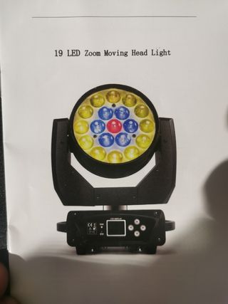 2 x Cabezas móviles 19 led NUEVAS