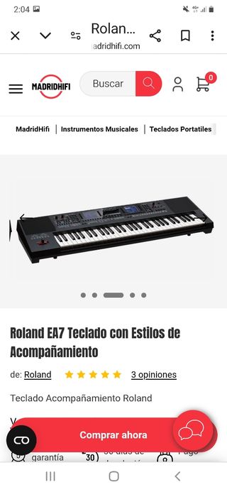 Teclado Roland EA-7 regalo estuche para transporte