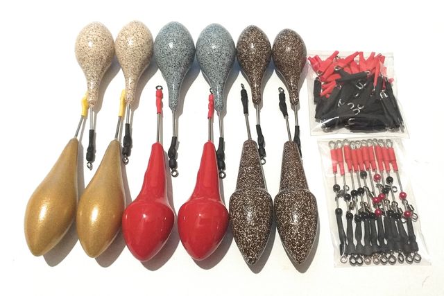 ✅ 12 PLOMOS PESCA SURFCASTING,  GRAPAS, URFES.