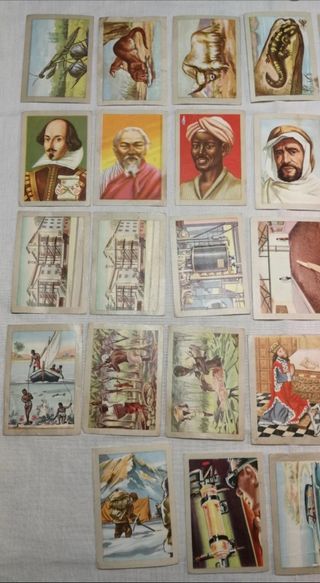 Años 50. Lote 46 cromos antiguos chocolate.