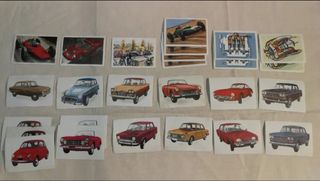 AÑOS 60. Lote 75 CROMOS coches antiguos