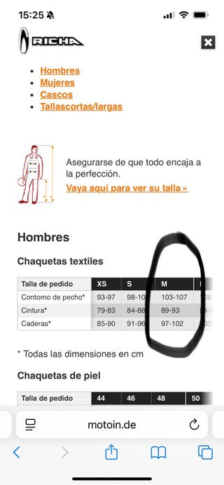 Chaqueta moto Richa T.M