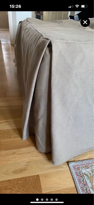 Falda mesa de camilla lino rustico