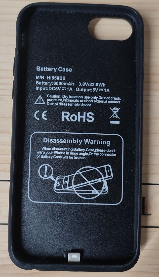 Cover Power Bank + Cover + Glass per iPhone 6/6s/7