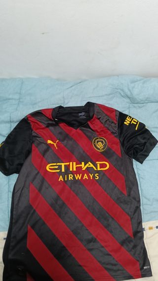 Camiseta Manchester City Roja y negra