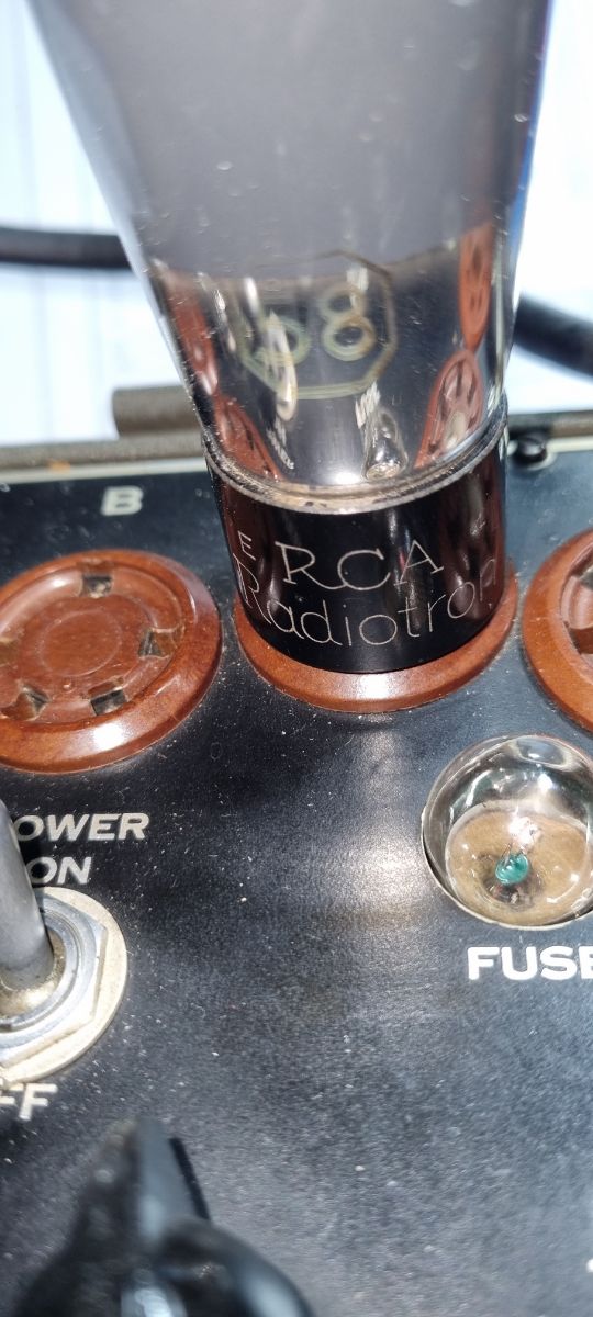 Válvula RCA Radiotron 58 radio antigua de valvulas