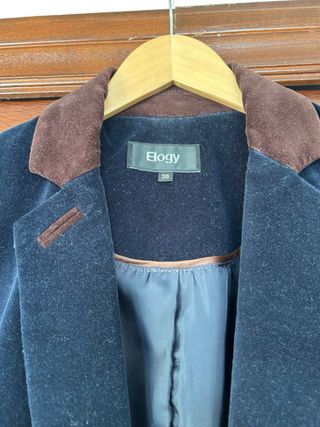 Chaqueta de ante azul marino - talla 38