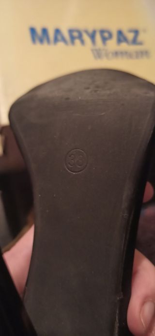 Tacones raso negros talla 38 Marypaz.