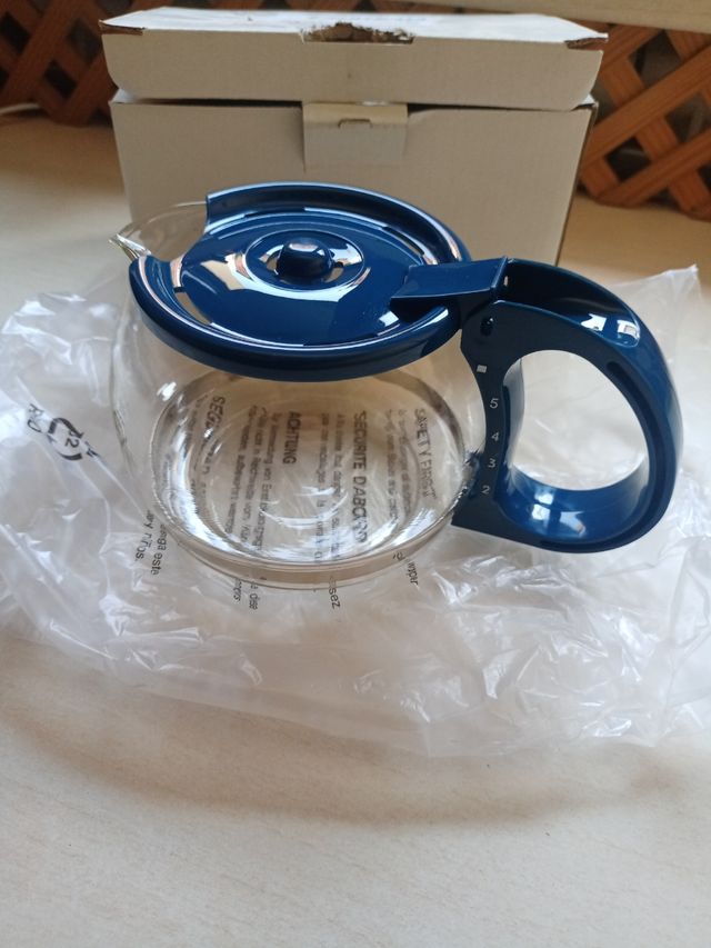 Cafetera de cristal azul - Jarra
