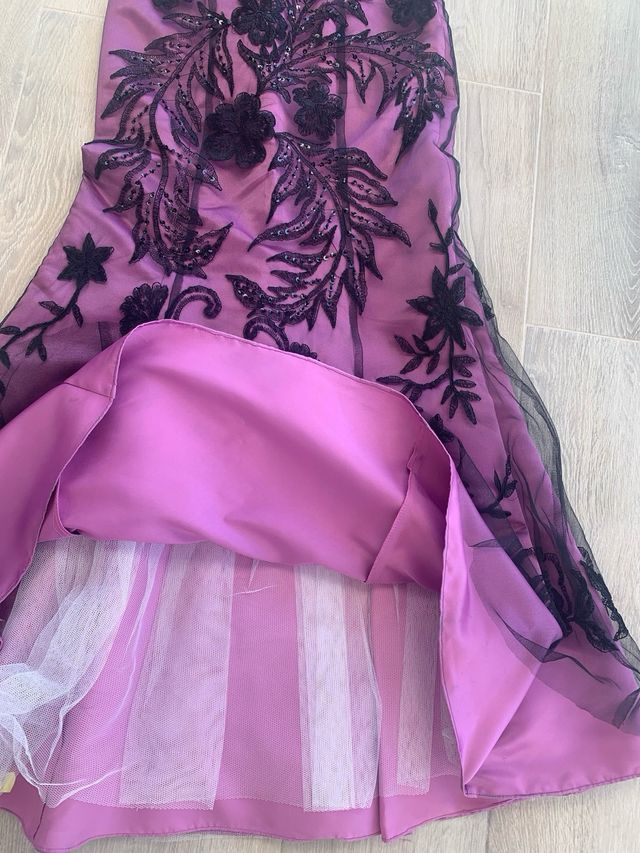 Vestido largo Sonia Peña morado